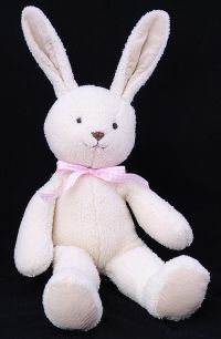 Janie and Jack Beige Bunny Rabbit Chime Ball Plush